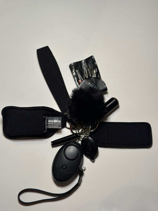 Black Safety Keychain