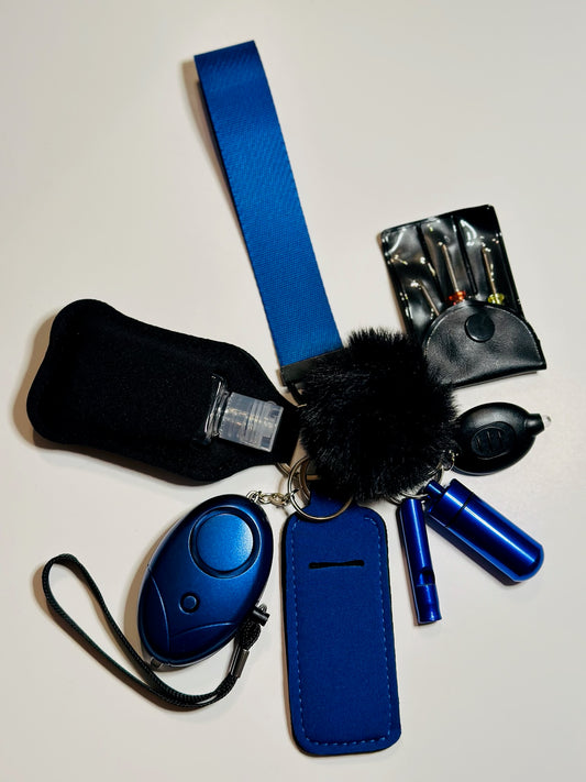 Blue-black Safety Keychain