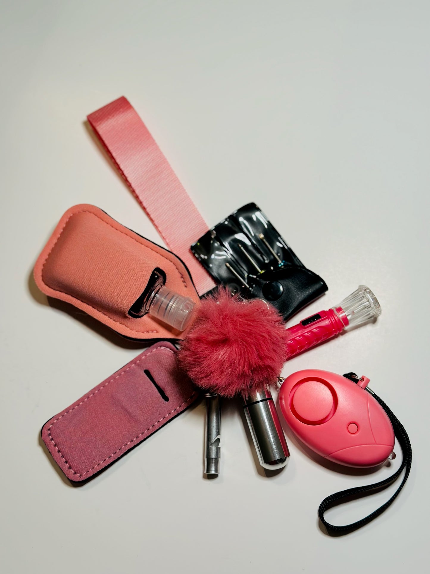 Peachy-pink Safety Keychain