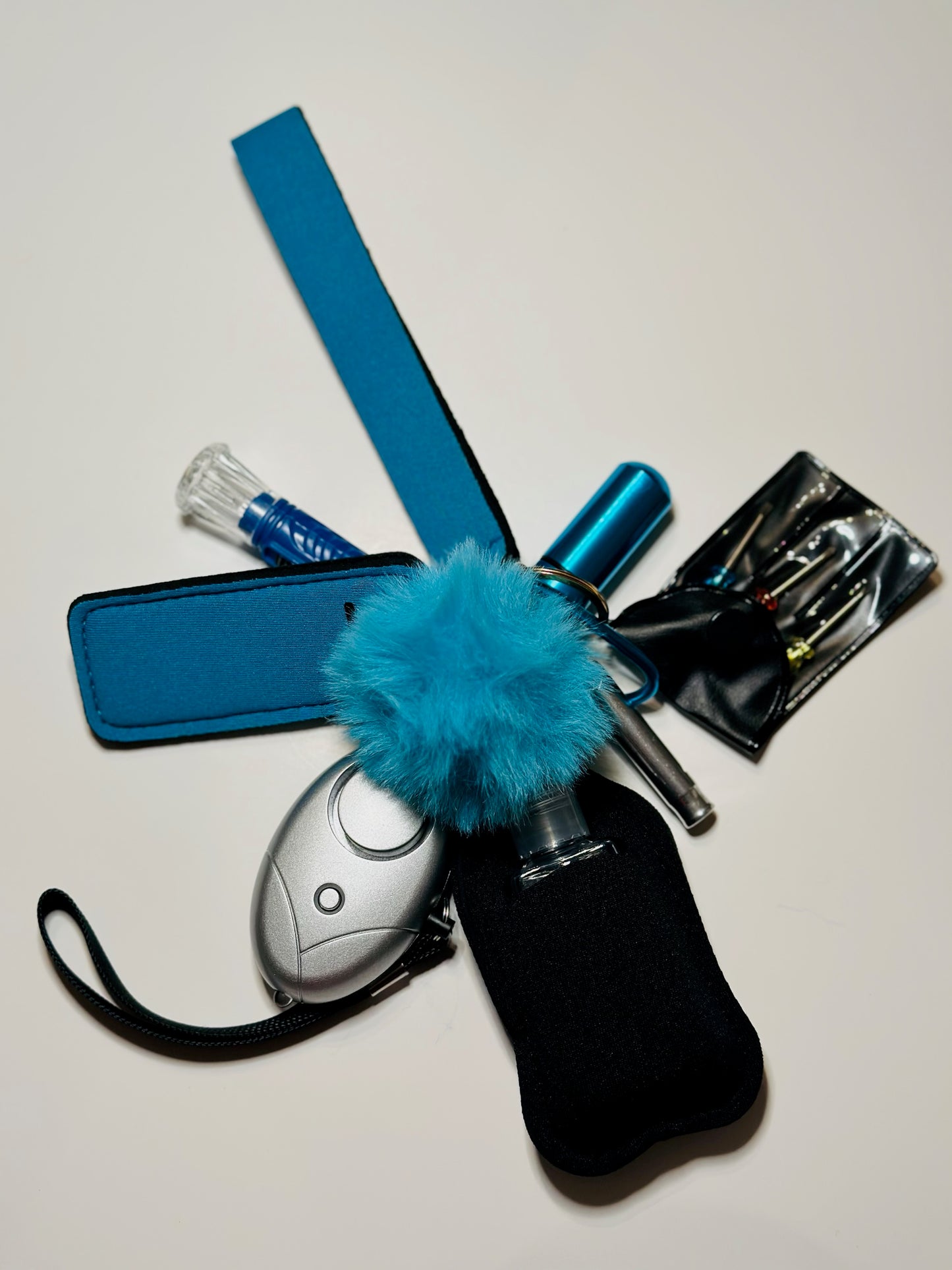 Teal-blue Safety Keychain