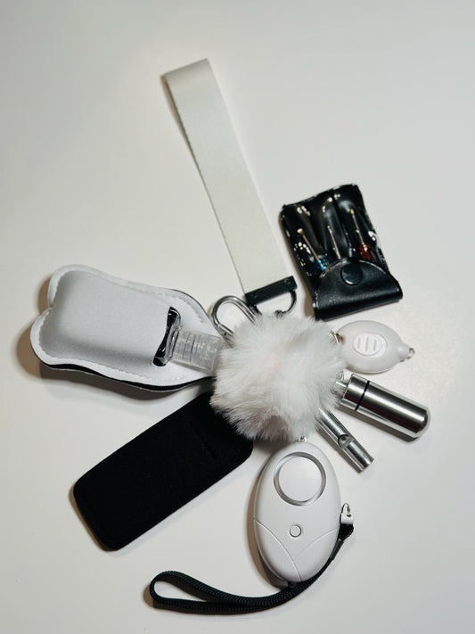 White Safety Keychain