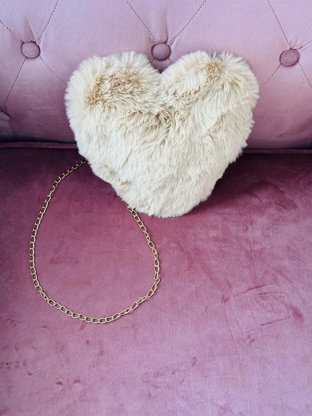 Tan Heart Shape Purse